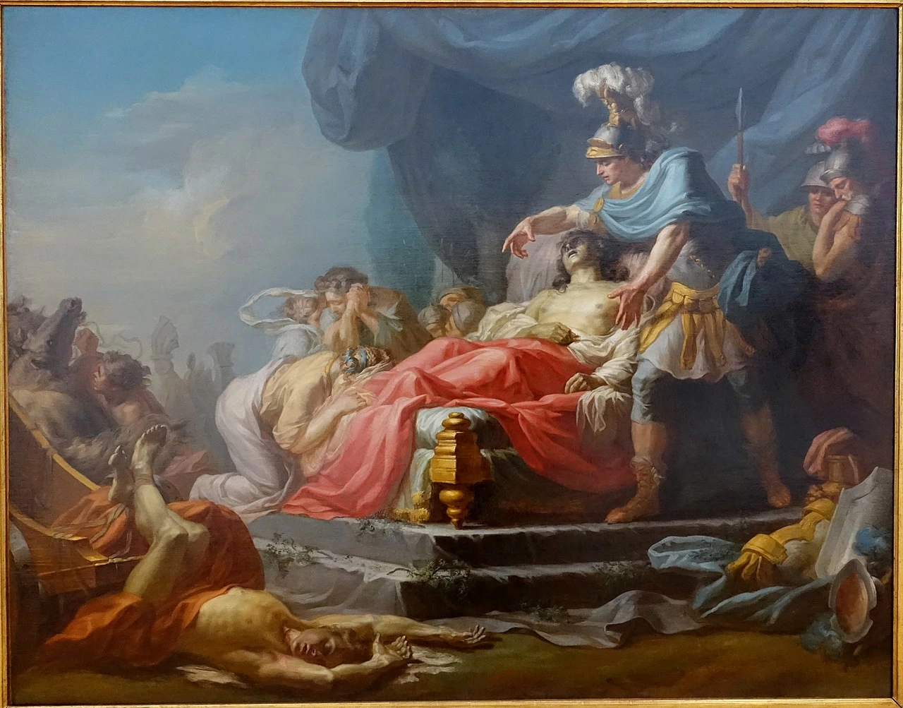 Achille espone il corpo di Ettore ai piedi di Patroclo - Museo d'arte Krannert